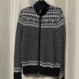 TOMMY HILFIGER Nordic Knit Fair Isle Zip Jacket - Cotton Wool Blend - Men S Wm M